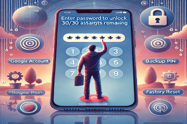 enter password to unlock 30/30 attempts remaining