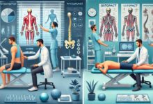 difference between osteopath and physio