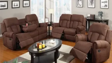 Sorrento Recliner 3 Seater and 2-Seater Sofa Set in Grey Aire Leather with Cupholders