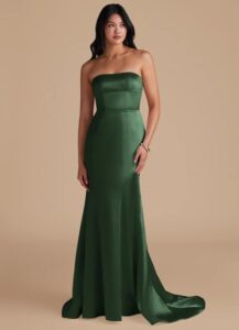 Eucalyptus Mermaid Metallic Satin Convertible Dress
