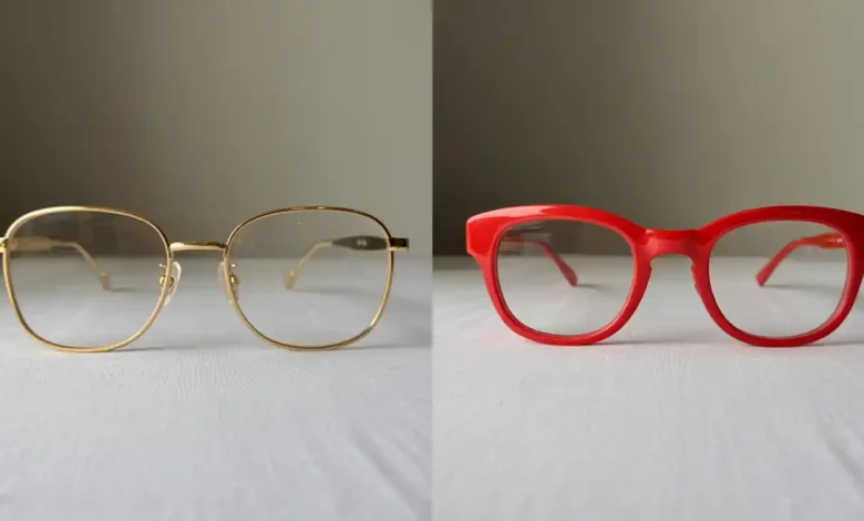 red glasses