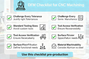  CNC design for manufacturability checklist with 5 key verification points

