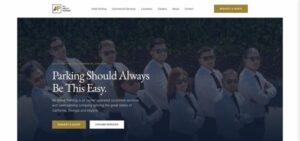 All About Parking Bay Area valet services website screenshot