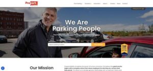 Propark Mobility parking technology and sustainability website screenshot